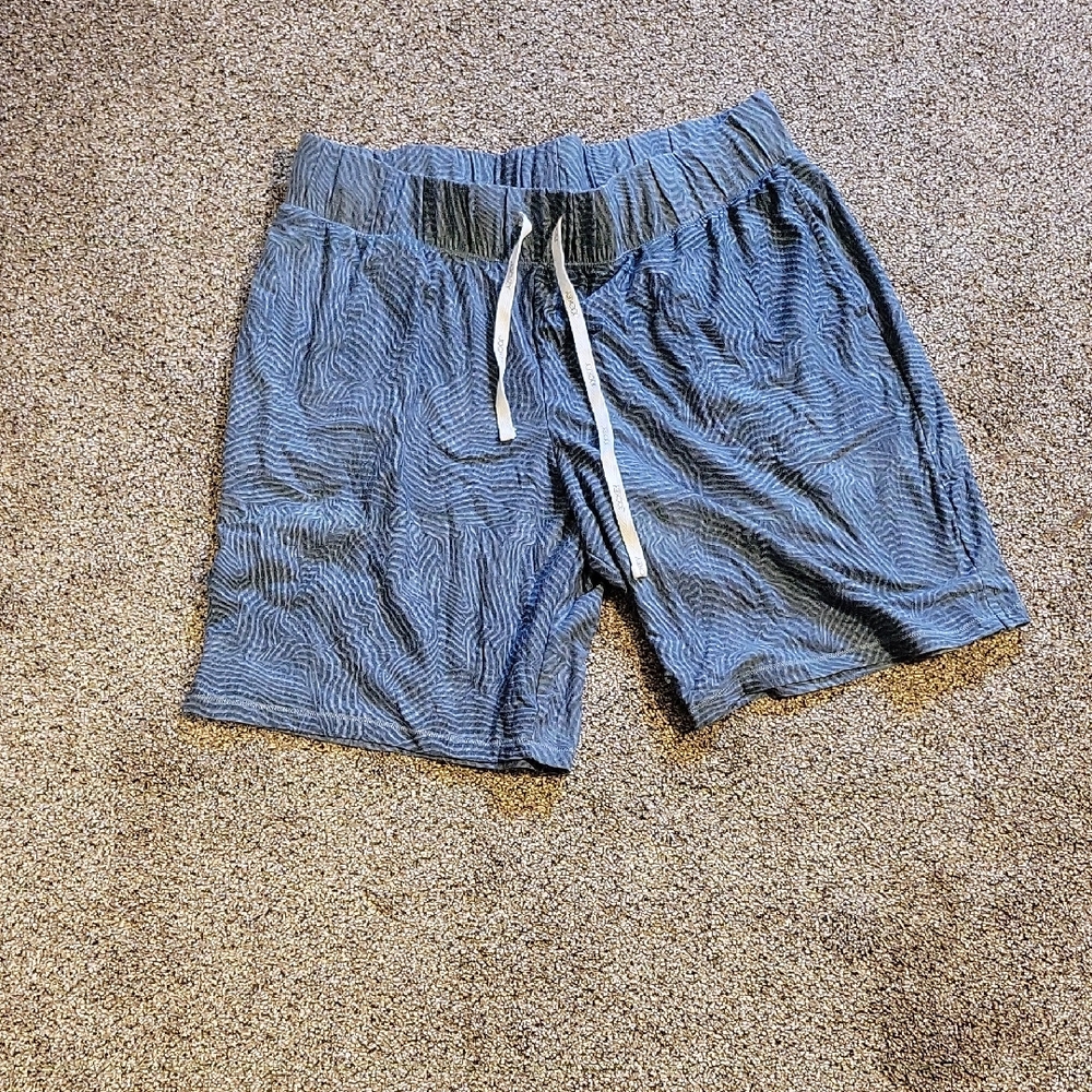 Jockey Blue Pinstripe Athletic Drawstring Shorts